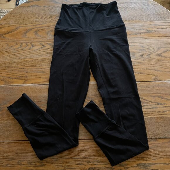 LULULEMON ribbed cuff/waist legging/4 /black LWSFSOS - Picture 2 of 7